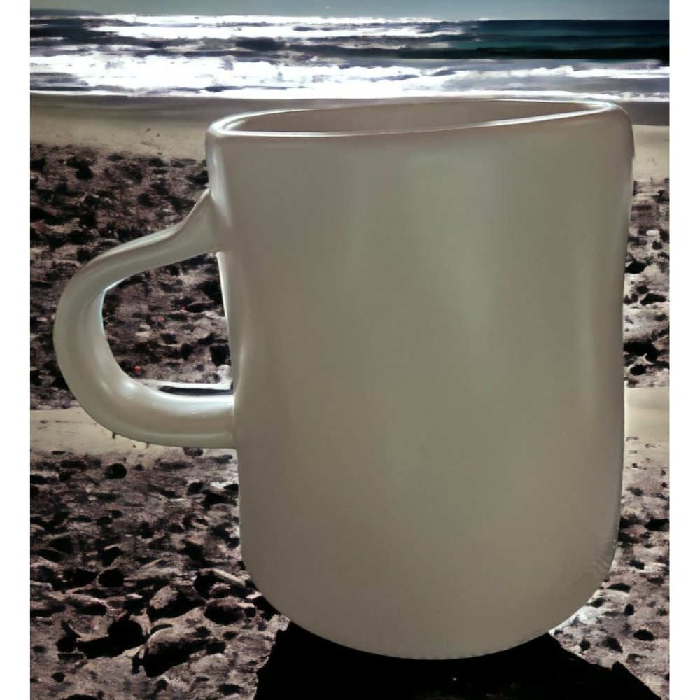 Rae Dunn MEDITATE Mug Ceramic White with Black Lettering - Picture 3 of 12